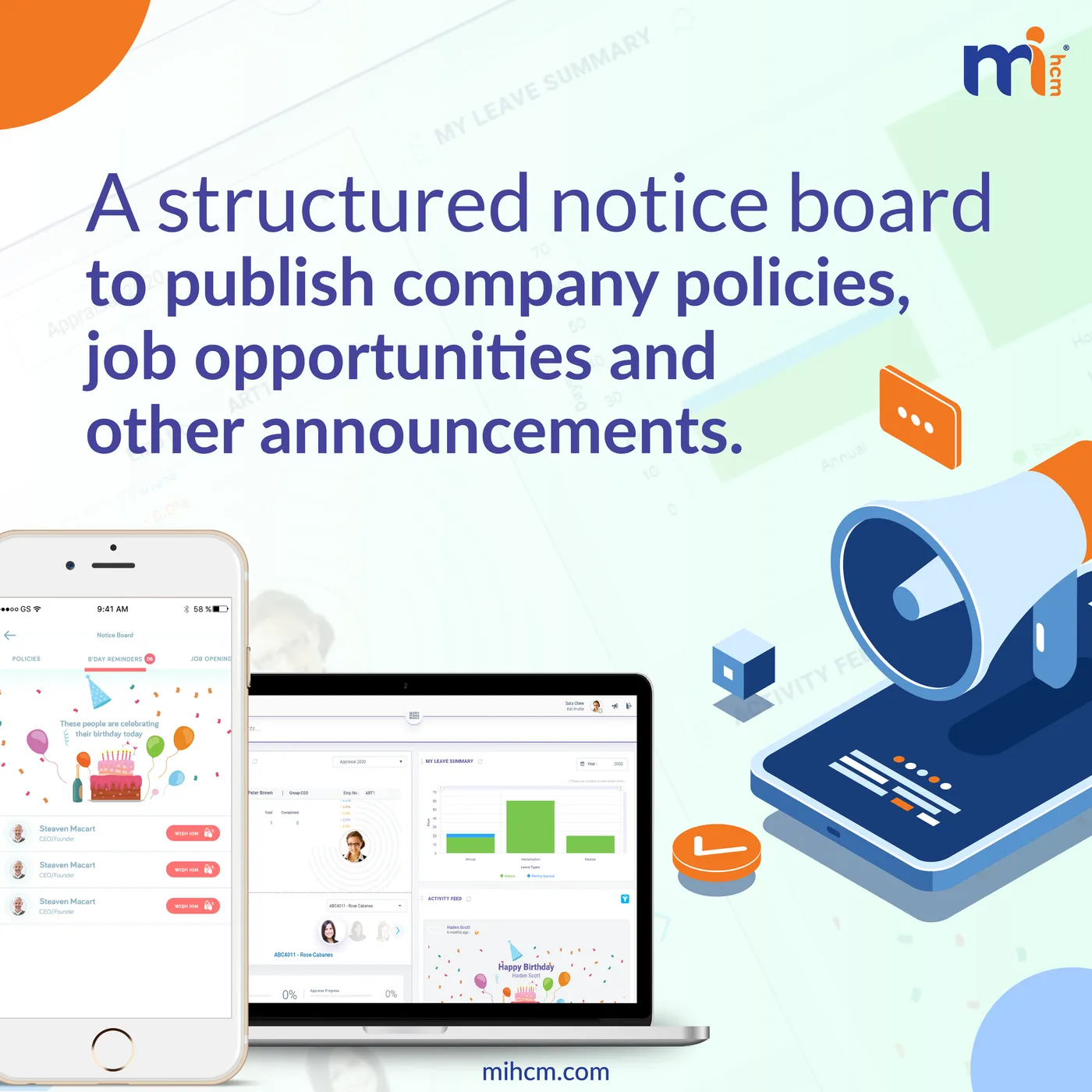 MiHCM social media post, 2018–2020