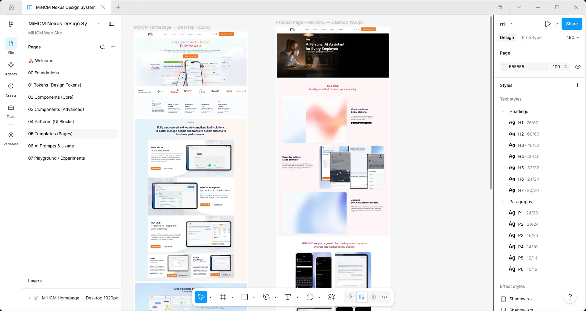 Templates — Assembled Pages