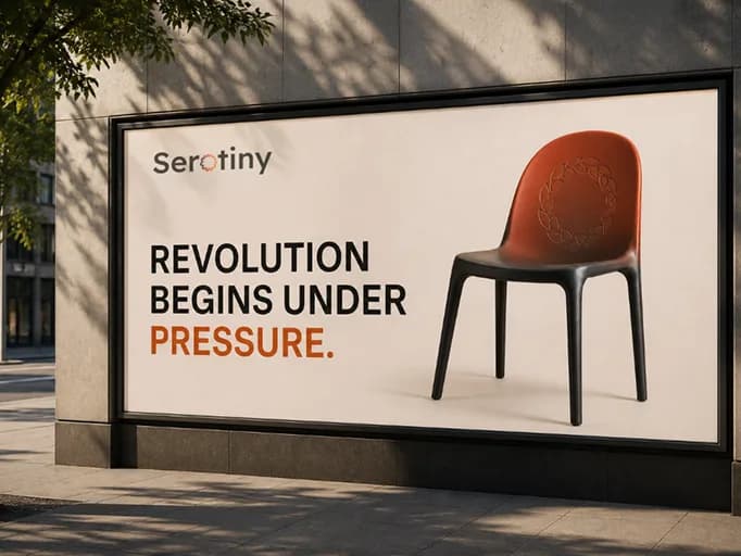 Serotiny street hoarding mockup