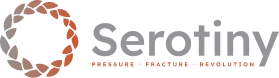 Serotiny compact lockup, light ink for dark backgrounds