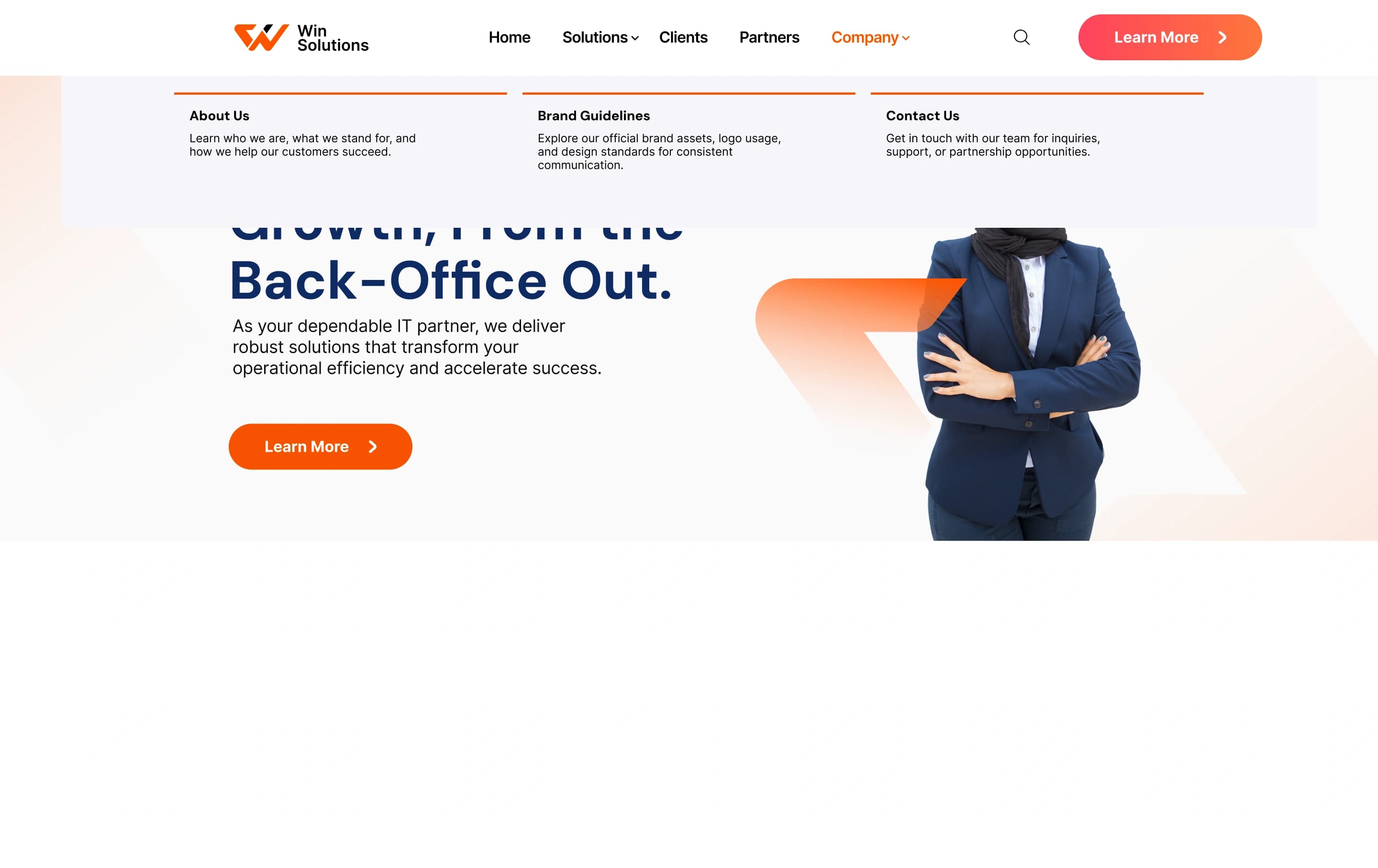 Mega Menu — Company