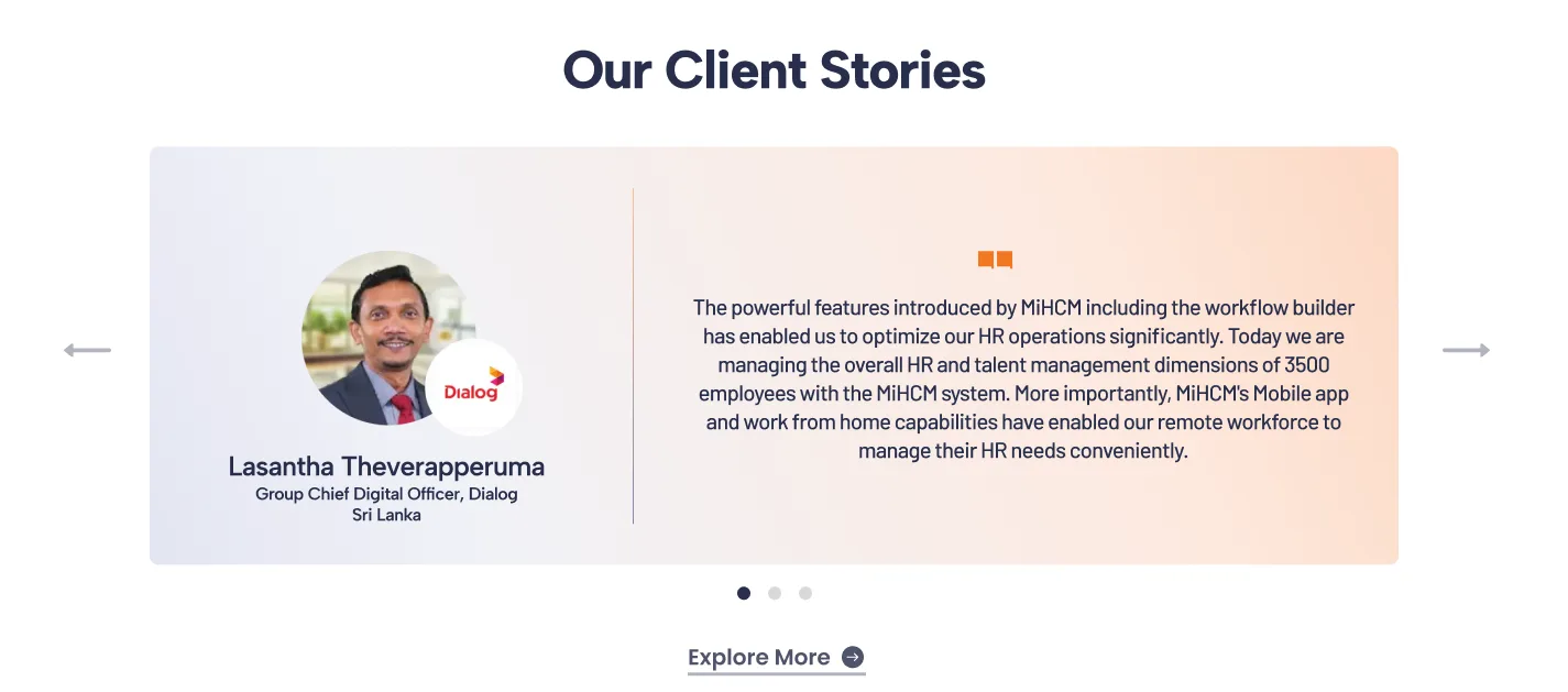MiHCM client testimonial — Dialog