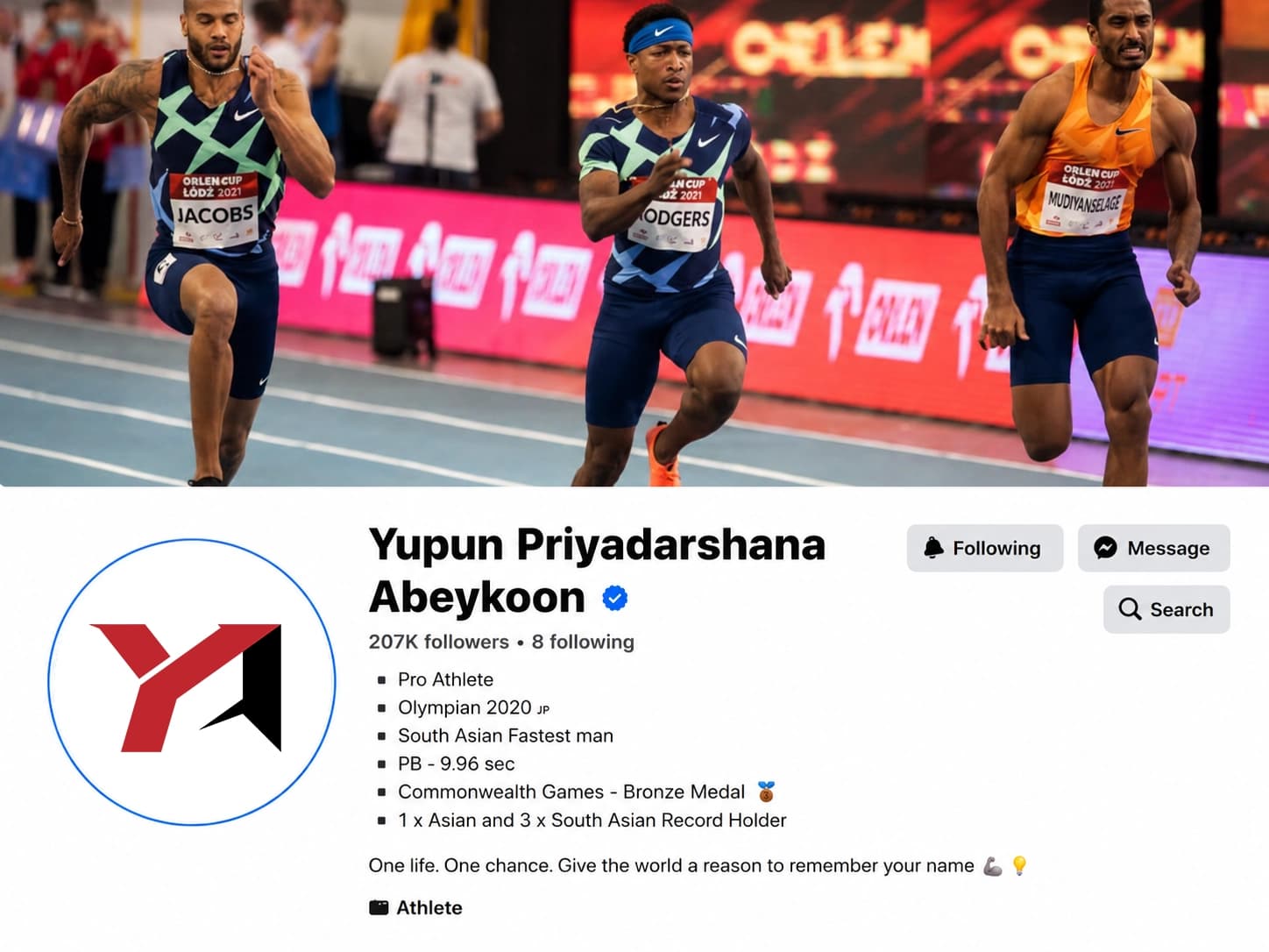 Yupun Abeykoon logo on social media profile